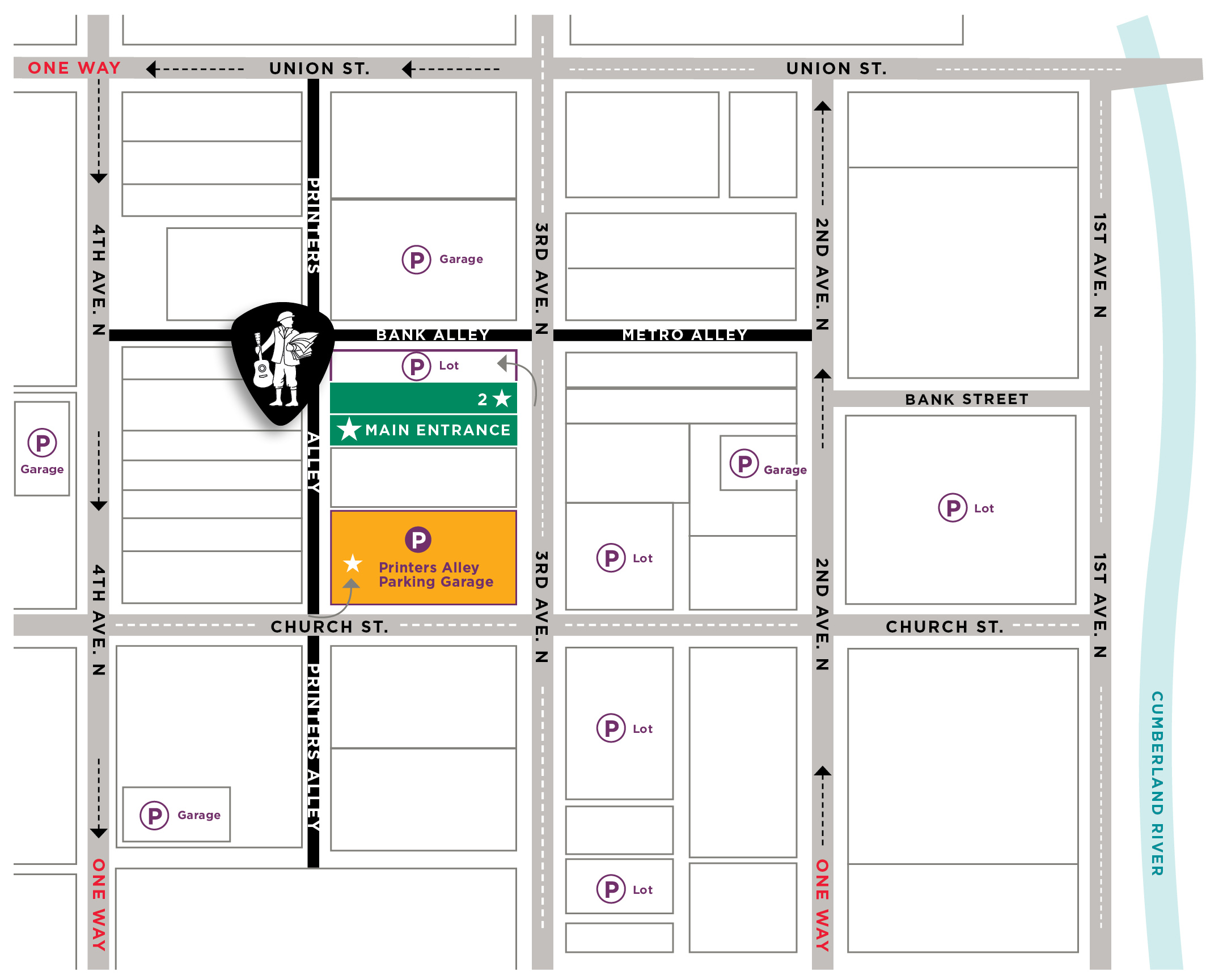 printers alley lofts parking guide nashville tn